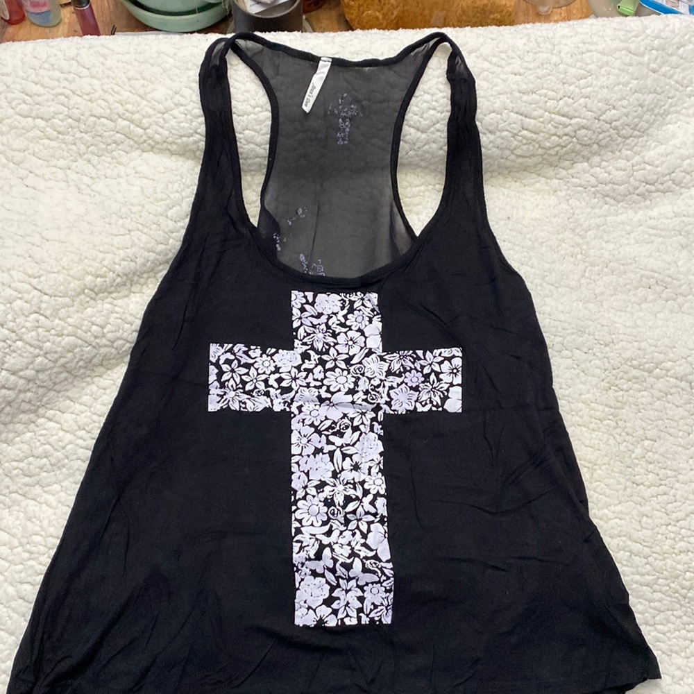 Floral cross tank